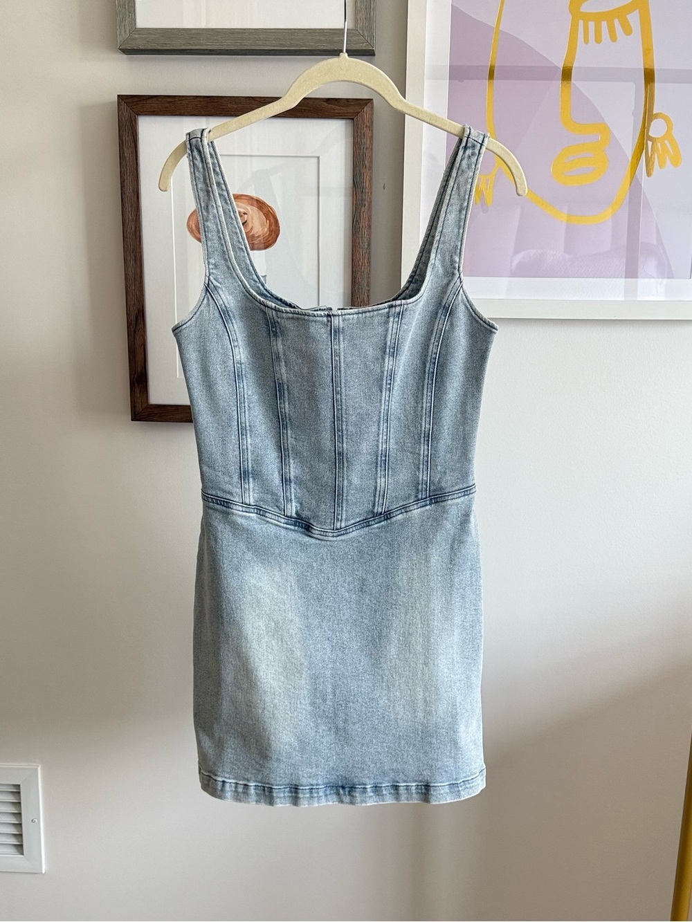 Show Me Your MuMu Light Blue Denim Corset Mini Dress • 6